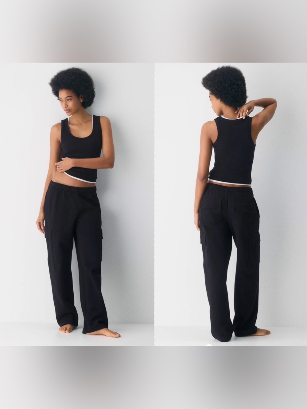 Aritzia Cozy Sweatfleece Mega Cargo™ Sweatpant Sz S Black
